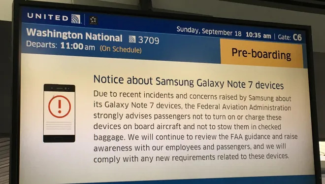 Galaxy Note7 Cell Phone Recall