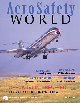 AeroSafety World December 2008 Table of Contents
