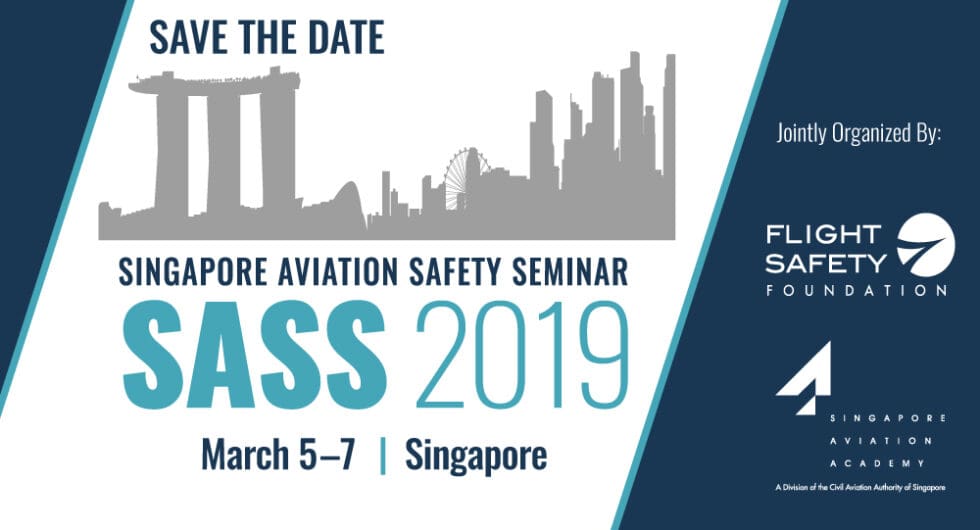 Singapore Aviation Safety Seminar 2019 Gets Under Way Today