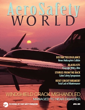 AeroSafety World April 2009 Table of Contents