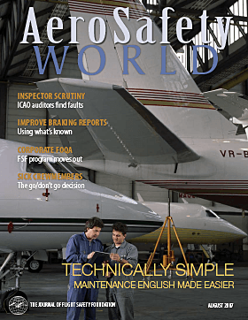 AeroSafety World August 2007 Table of Contents