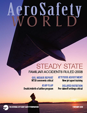 AeroSafety World February 2009 Table of Contents