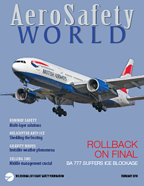 AeroSafety World February 2010 Table of Contents
