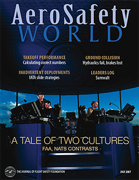 AeroSafety World July 2007 Table of Contents