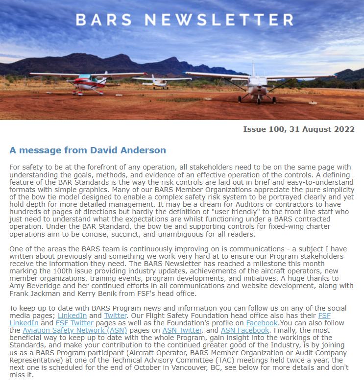 BARS Newsletter – Easy to understand controls for safer operations.