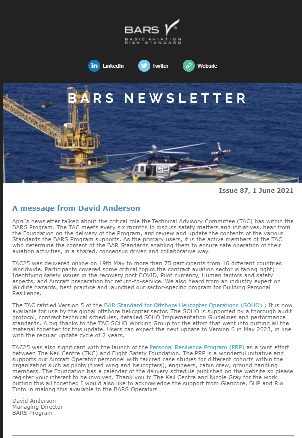 BARS PROGRAM- TAC25, ARM21, Personal Resilience Program and more
